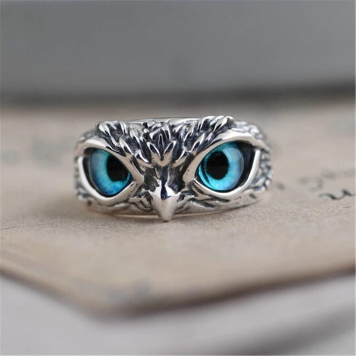 Stylish premium owl ring for mard samaj☠️