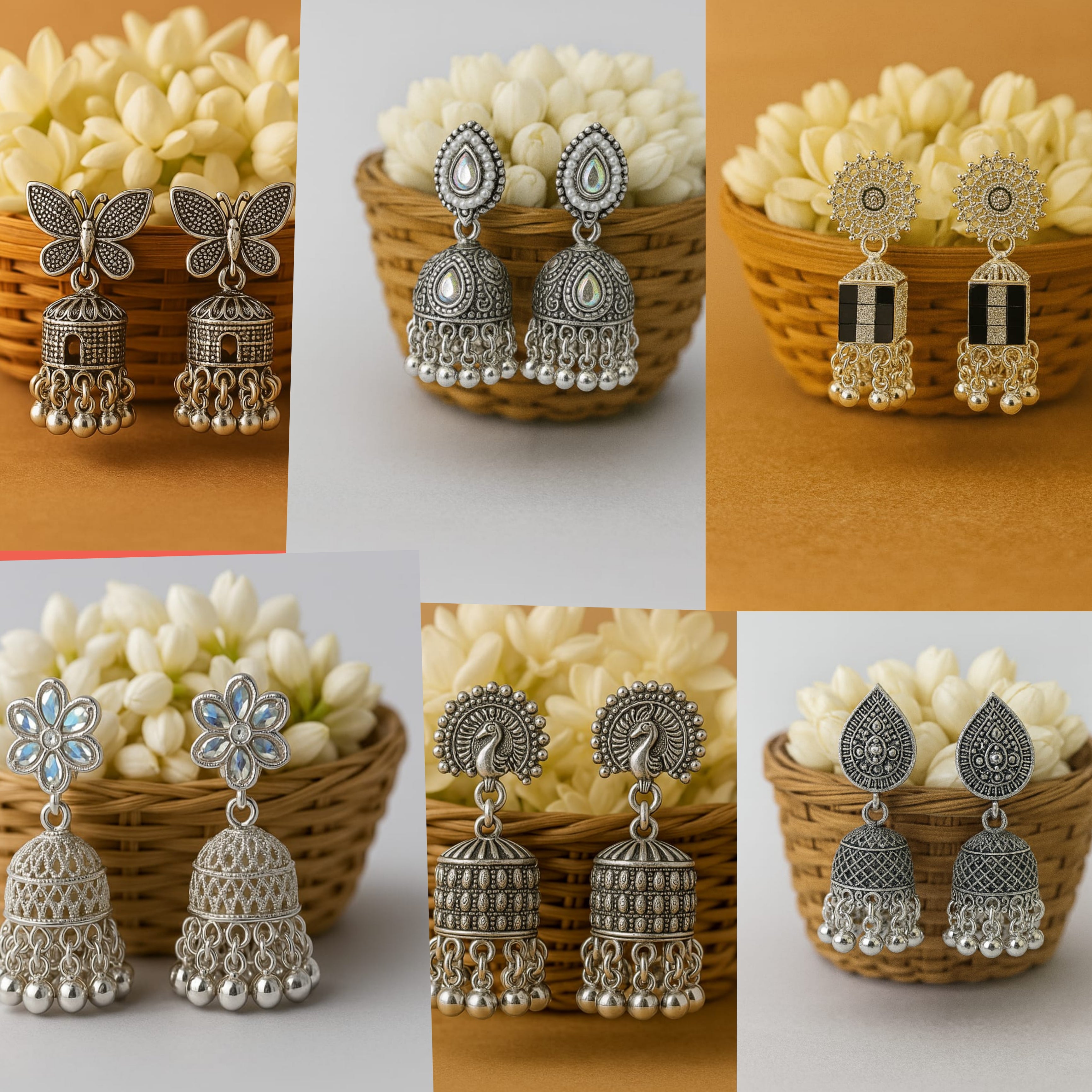 6 pairs of jhumka for her😘