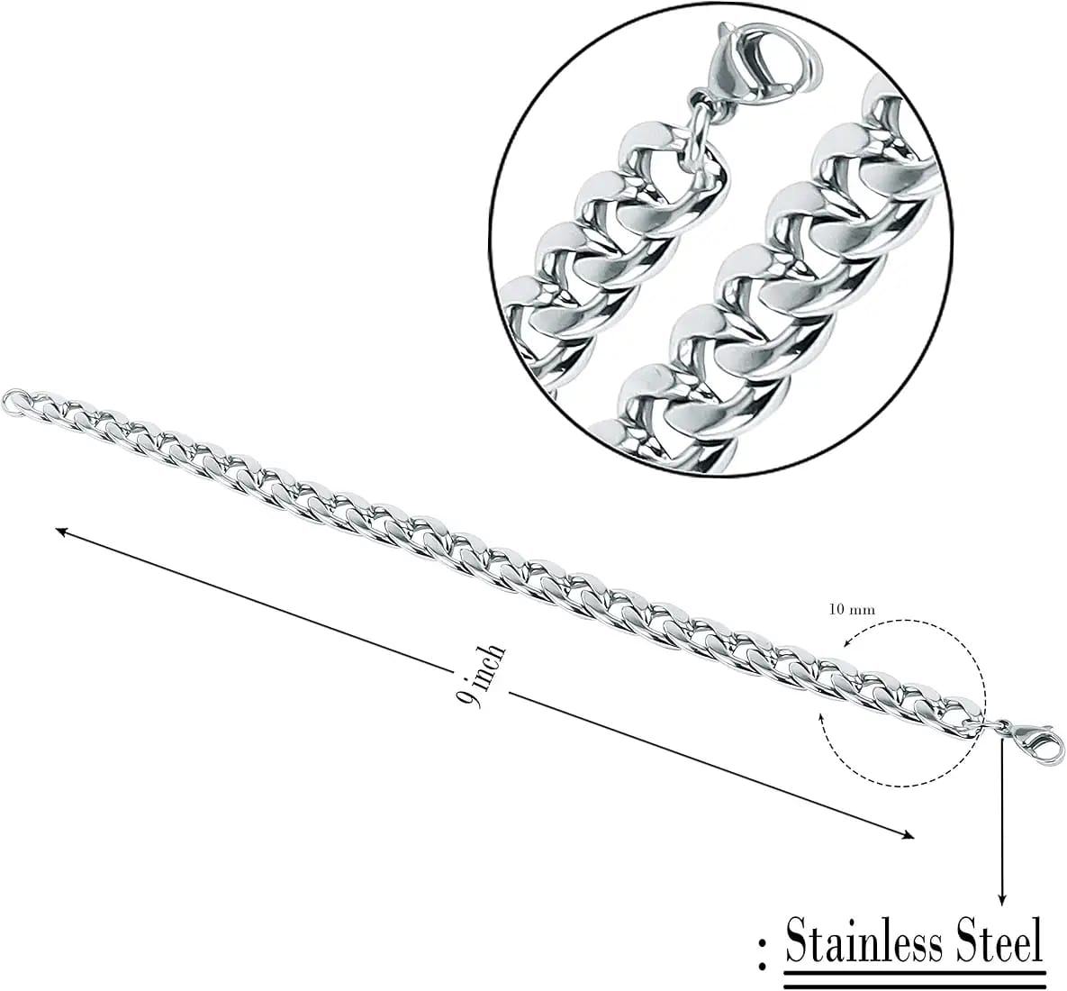 Silver classy stainles steel chain🥶