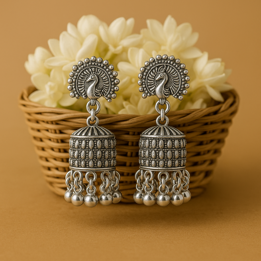 Premium Women’s Jhumka Gift Set (9 Items) | Designer Earrings, Bracelet & 18K Gold Plated Chain